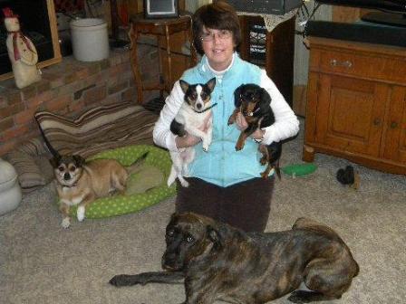 Deb and her dogs